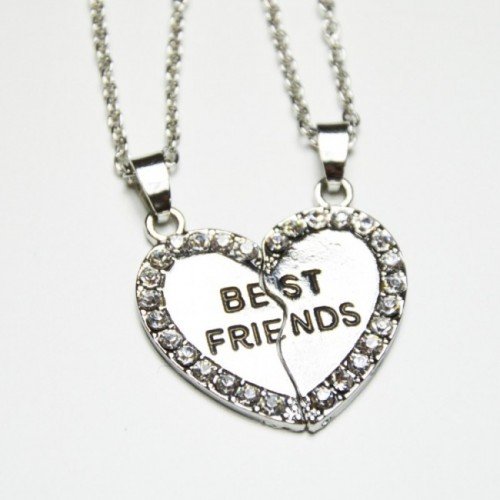 Best Friends - Silver Crystal hjärta