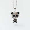 Panda Silver Halsband - Svart och Vit 