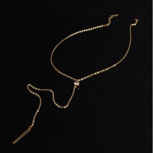 Stylish Simple Gold Chain Necklace 